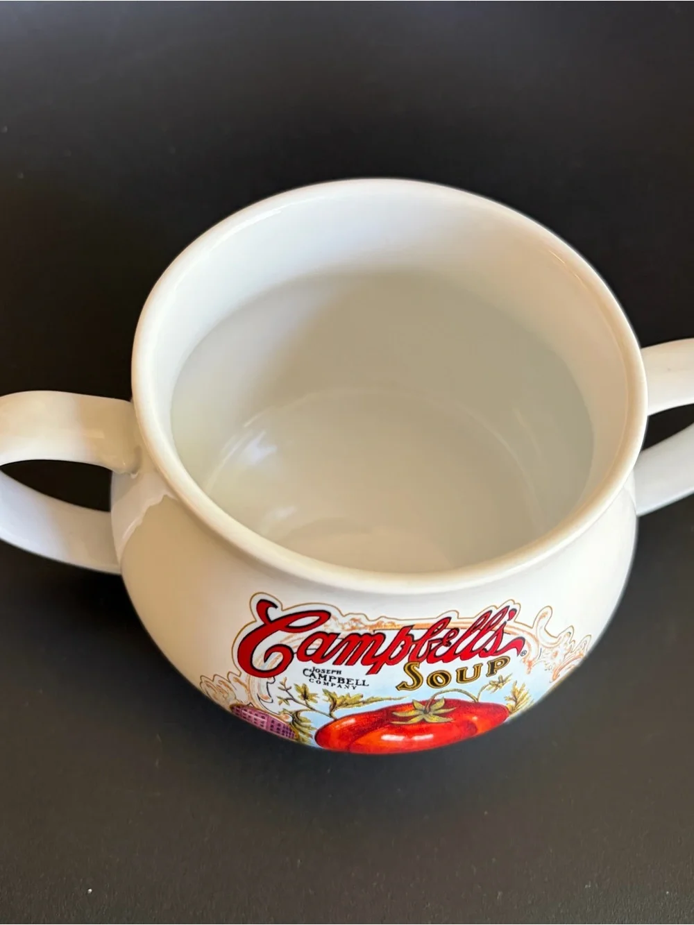 Collectible Campbell's Tomato Soup double-handled mug, Komodo Int'l Corp. 2017